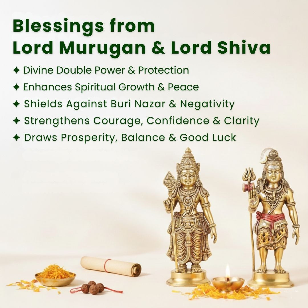 OM Shiva Banarasi Trishool Karungali Mala – Divine Protection Beads