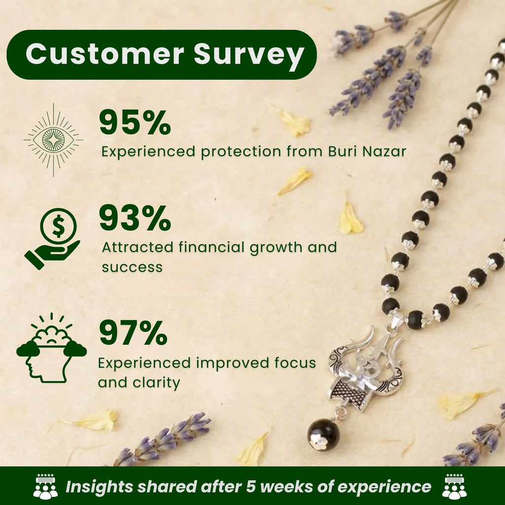 OM Shiva Banarasi Trishool Karungali Mala – Divine Protection Beads