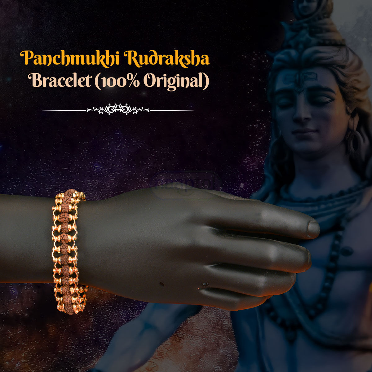 Banarasi Mahadev Rudraksha Protection Kada