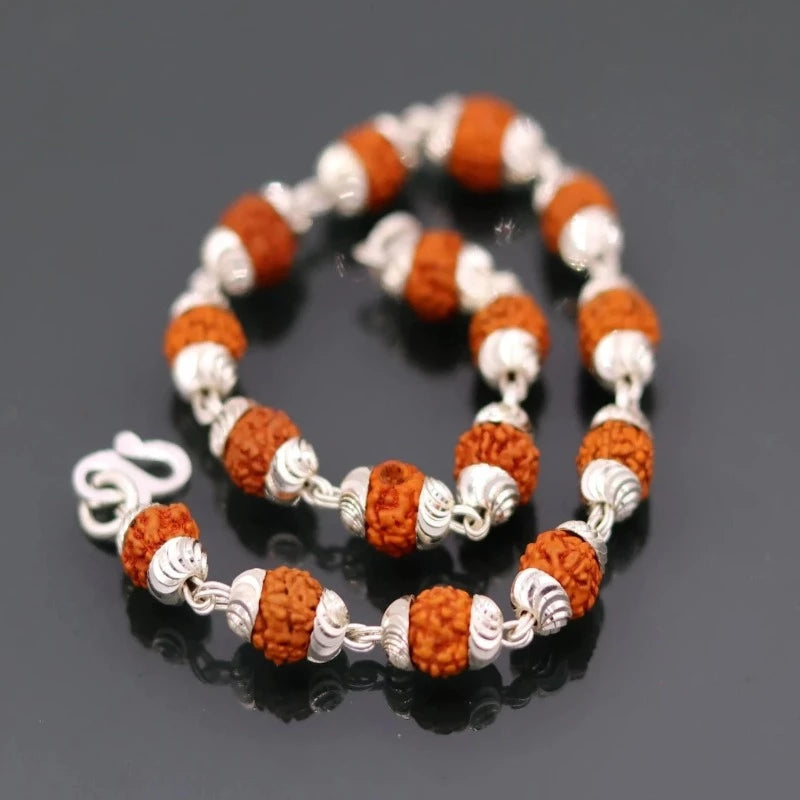 Banarasi Rudraksha Silver Blessing Bracelet