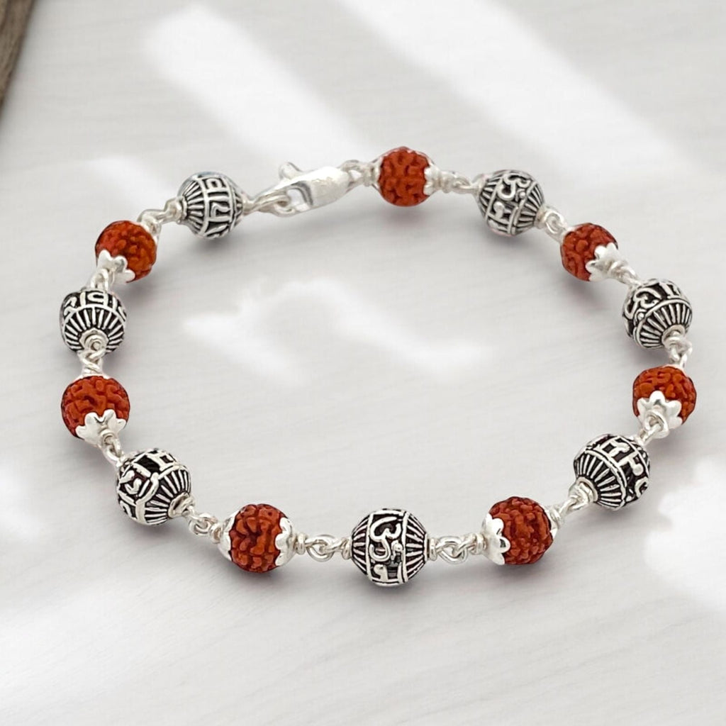 Banarasi Rudraksha Silver Blessing Bracelet